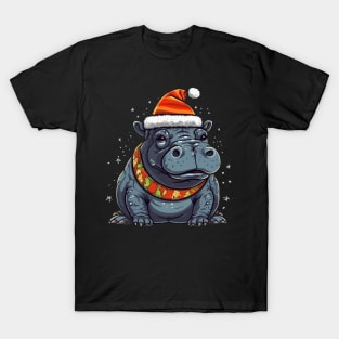 Hippo Christmas T-Shirt